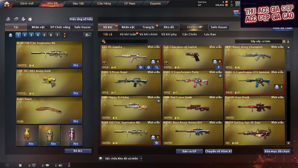 shop acc cf uy tin gia re